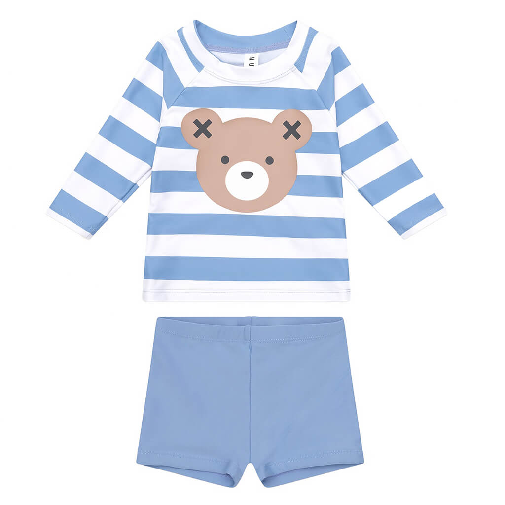 Swim Set Huxbear Stripes Cornflower