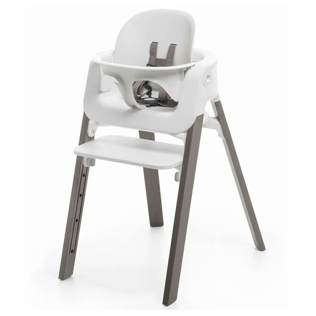 Steps Complete High Chair Hazy Grey White Grey Cushion