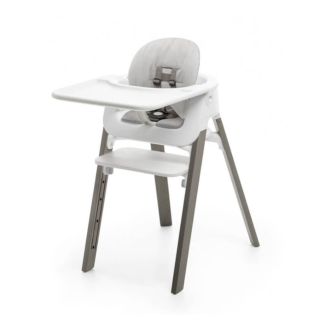 Steps Complete High Chair Hazy Grey White Grey Cushion