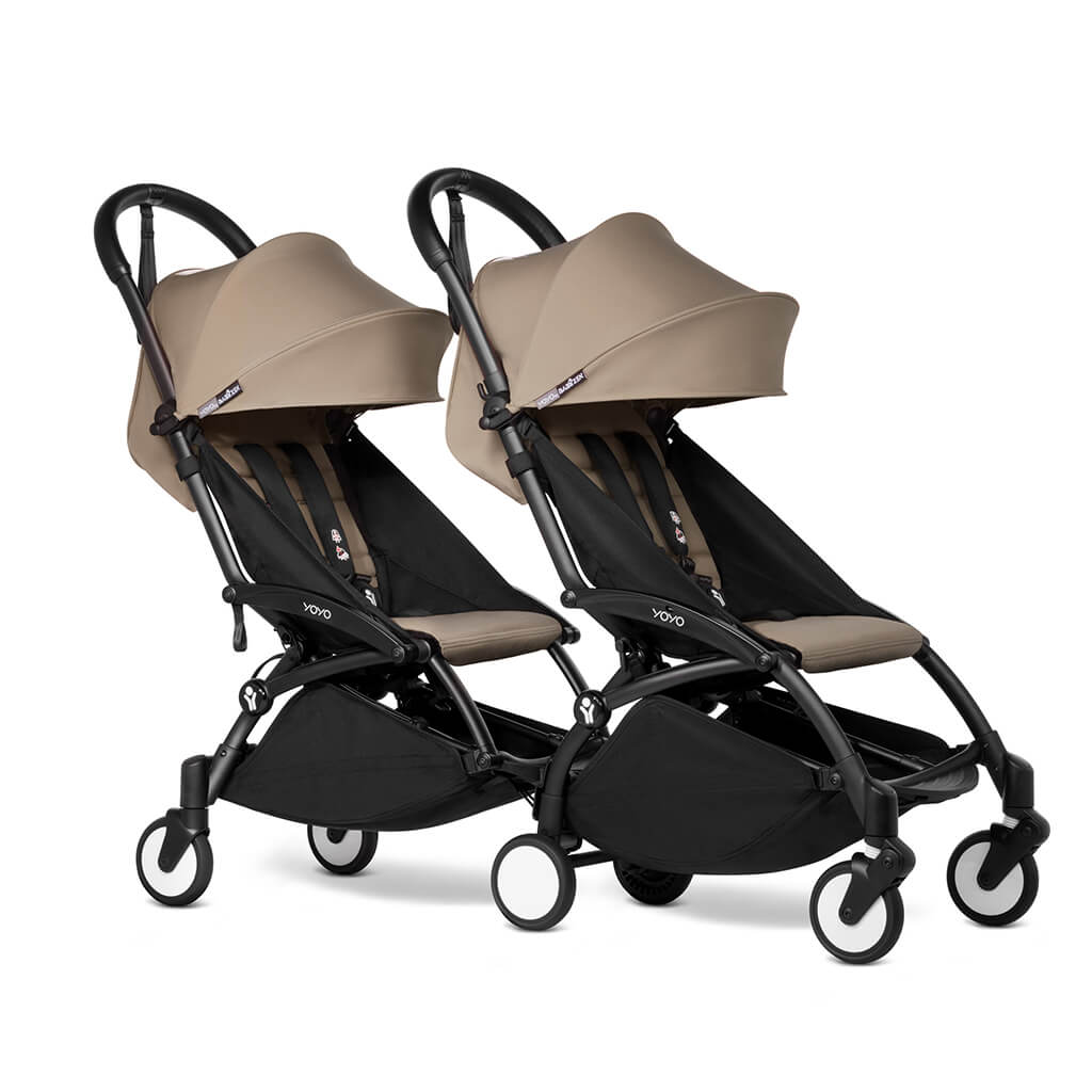 YOYO Connect Complete Double Stroller 6+ Black Frame