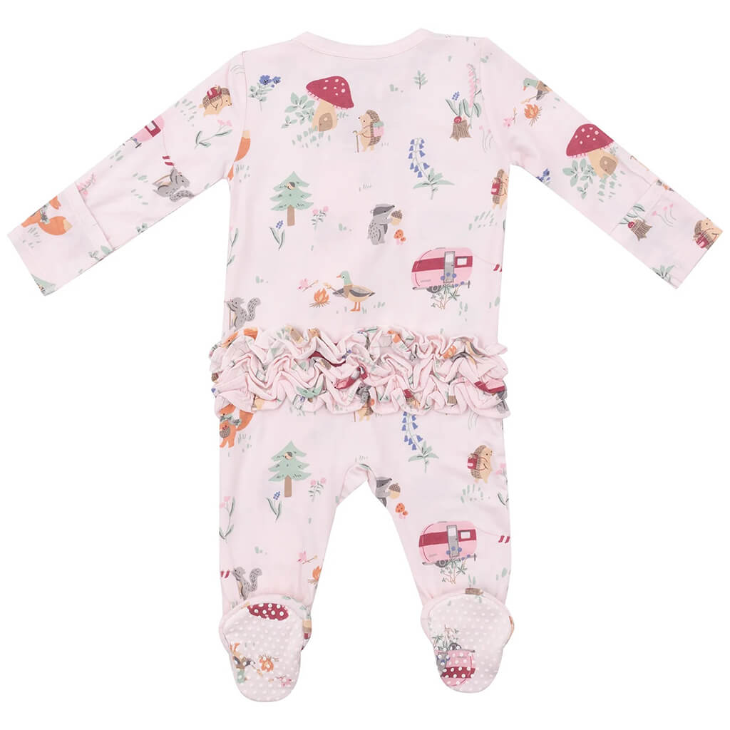 Angel Dear 2-Way Ruffle Zipper Footie Cute Animal Campers