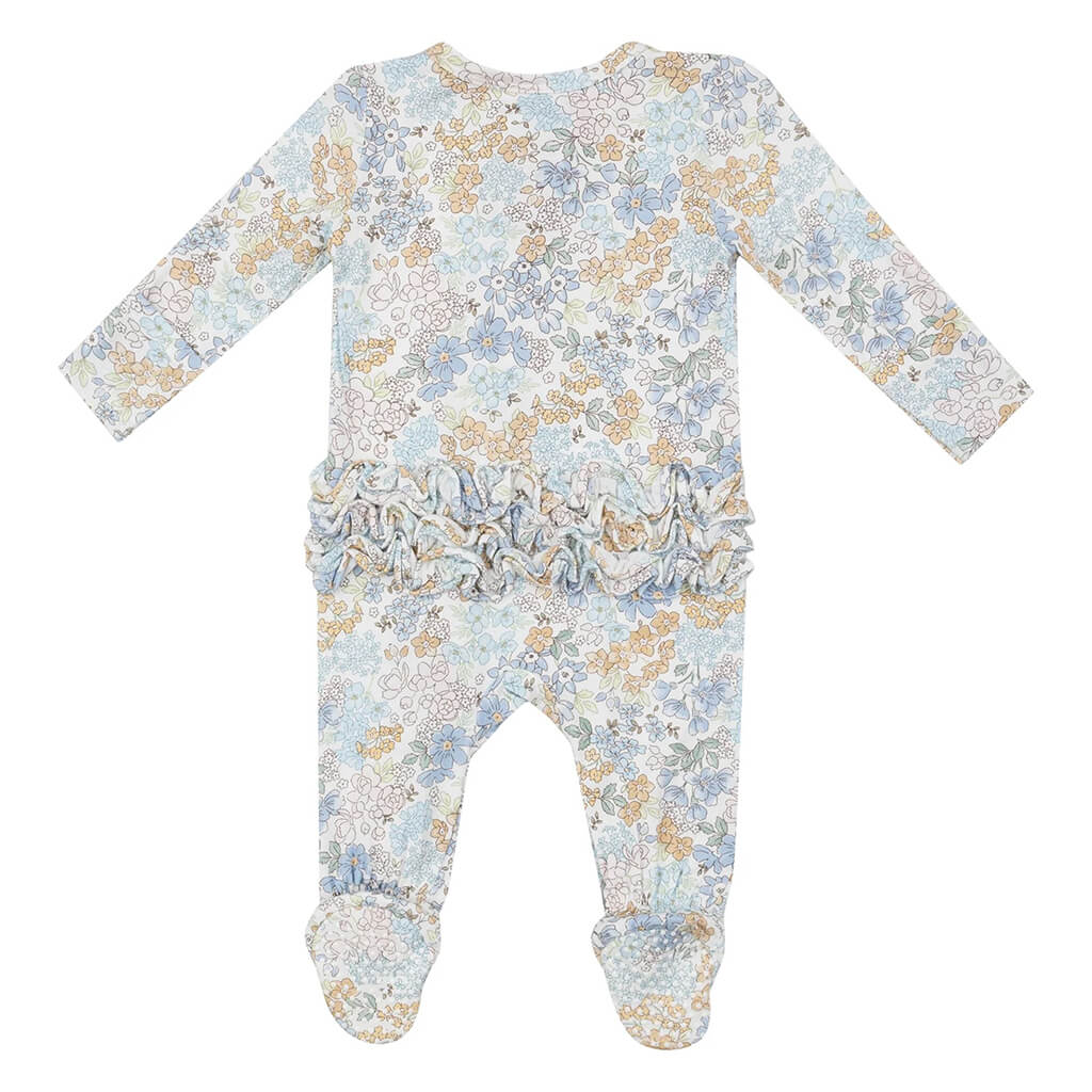 Angel Dear 2-Way Ruffle Zipper Footie Edith's Floral