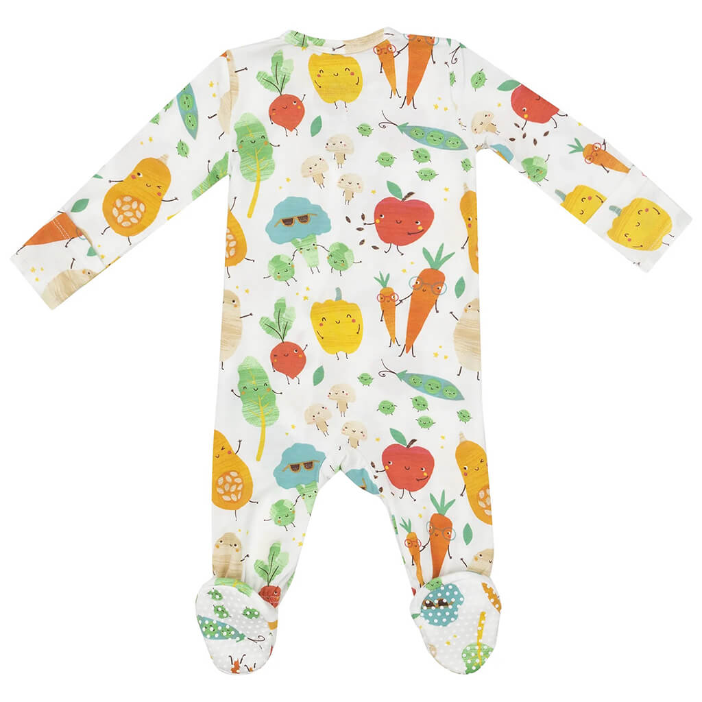 Angel Dear 2-Way Ruffle Zipper Footie Fall Veggies