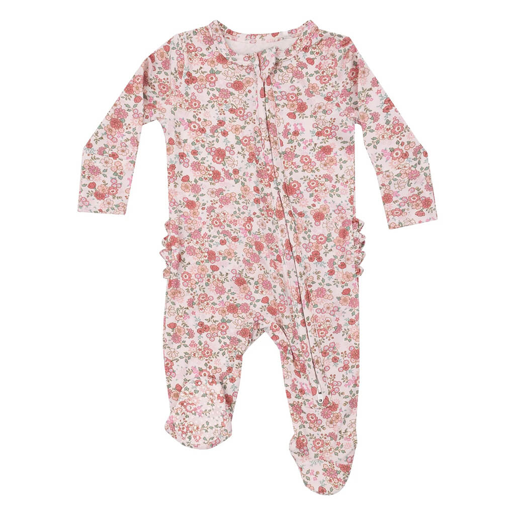 Angel Dear 2-Way Ruffle Zipper Footie Pretty Calico