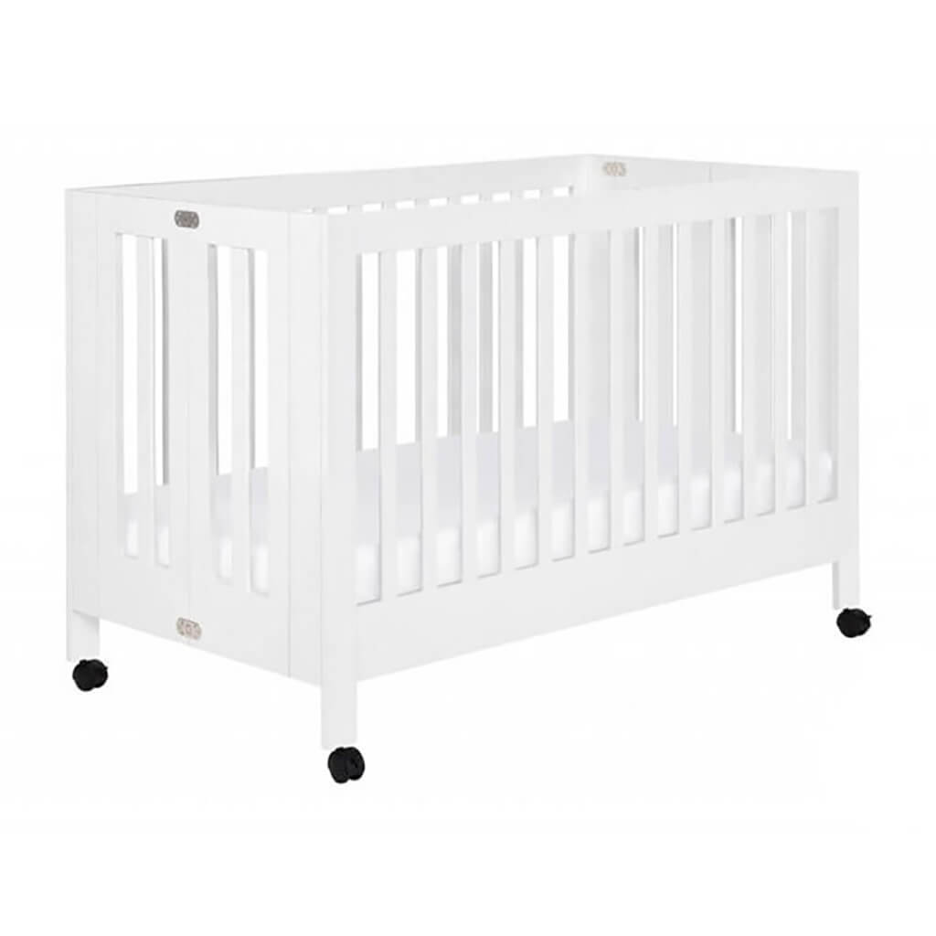 Maki Full Size Portable Folding Crib White