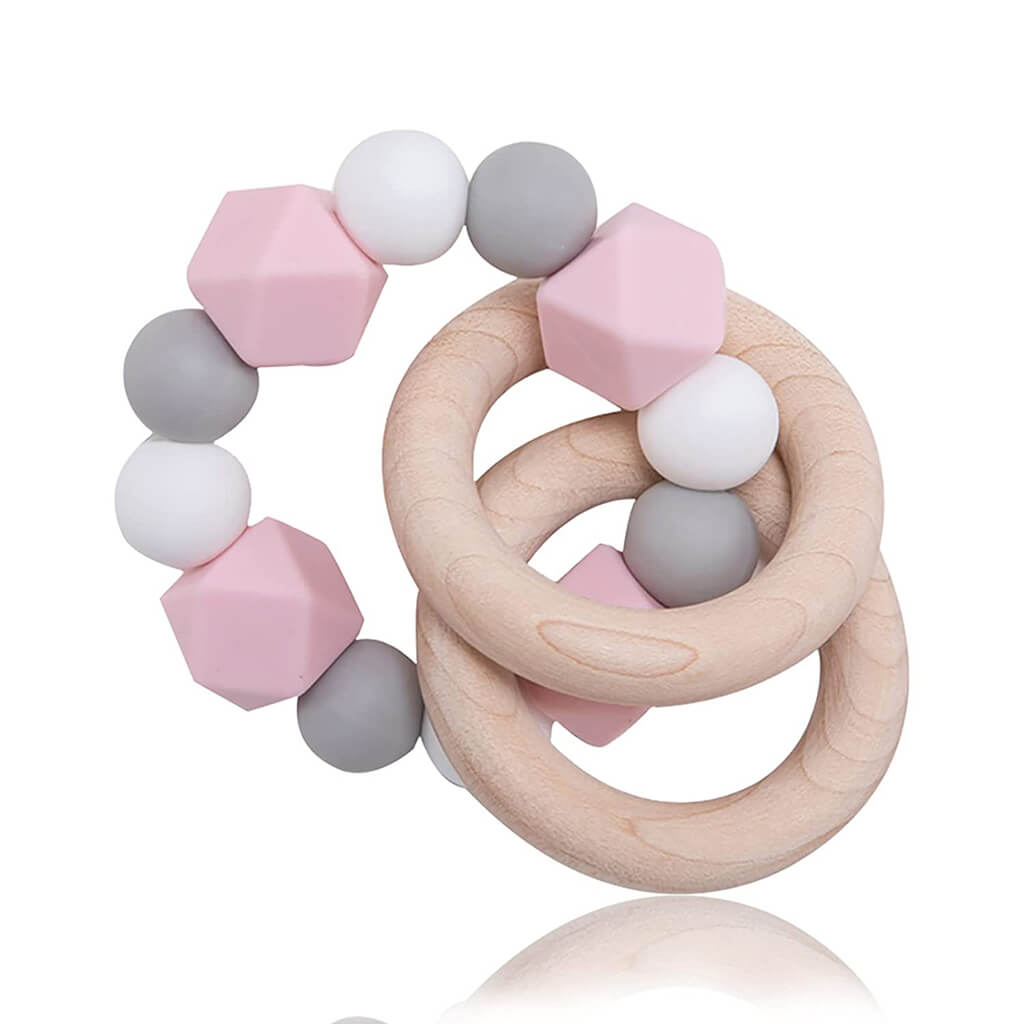 Silicone Teether - Beads Pink