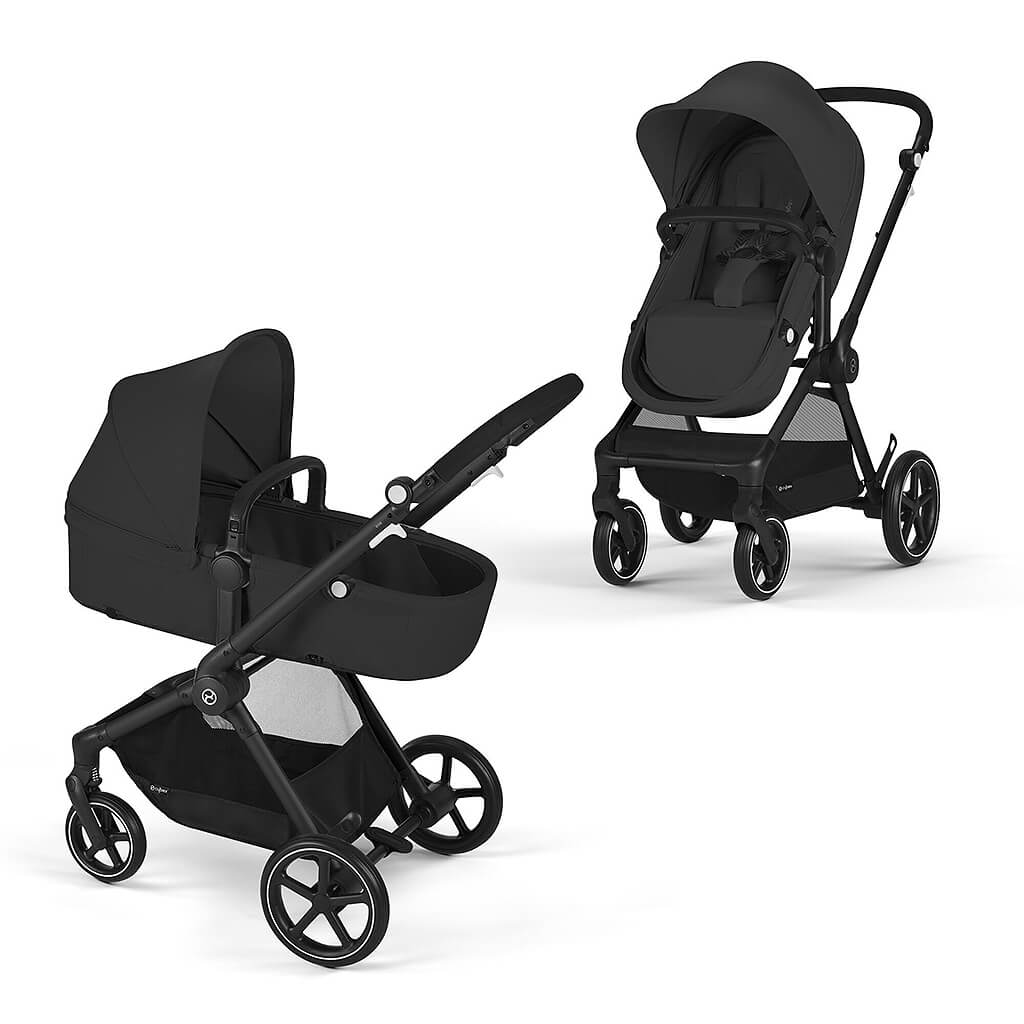 EOS Stroller Black Frame Moon Black Seat