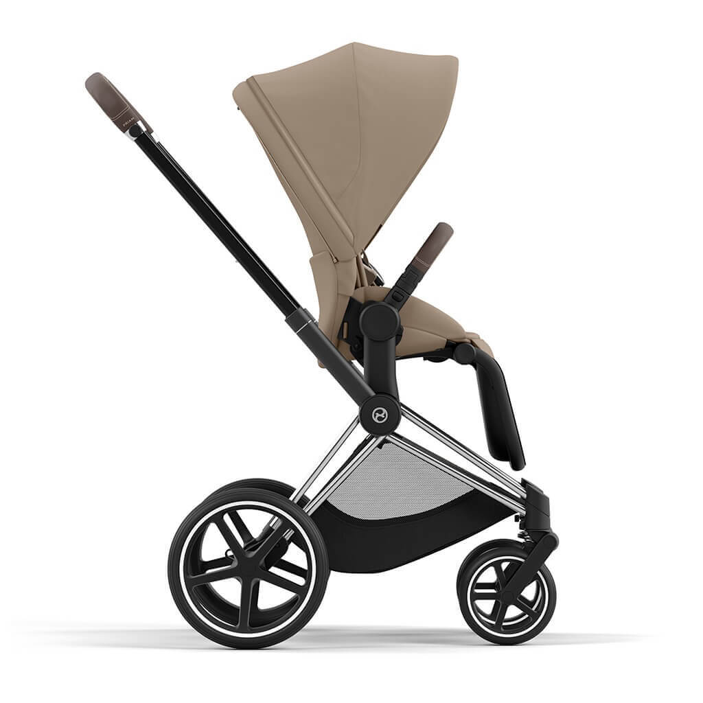 Color_Cozy Beige | Cybex Priam 4 Complete Stroller Chrome/Brown | NINI and LOLI