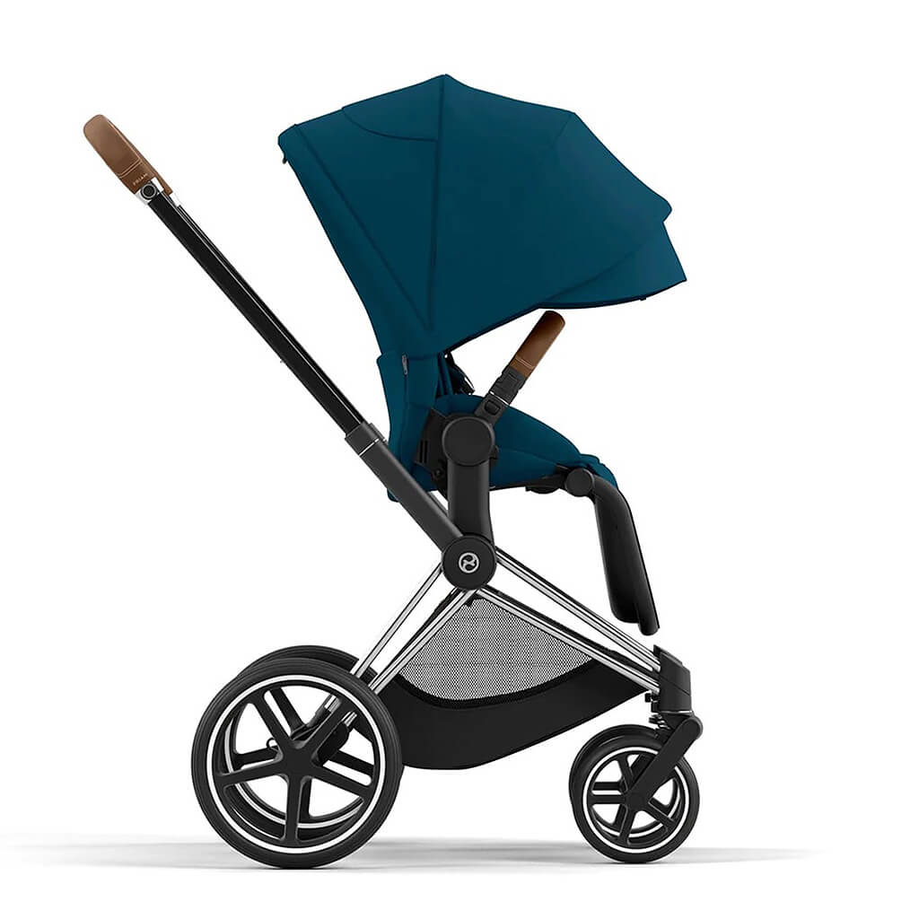 Color_Mountain Blue | Cybex Priam 4 Complete Stroller Chrome/Brown | NINI and LOLI