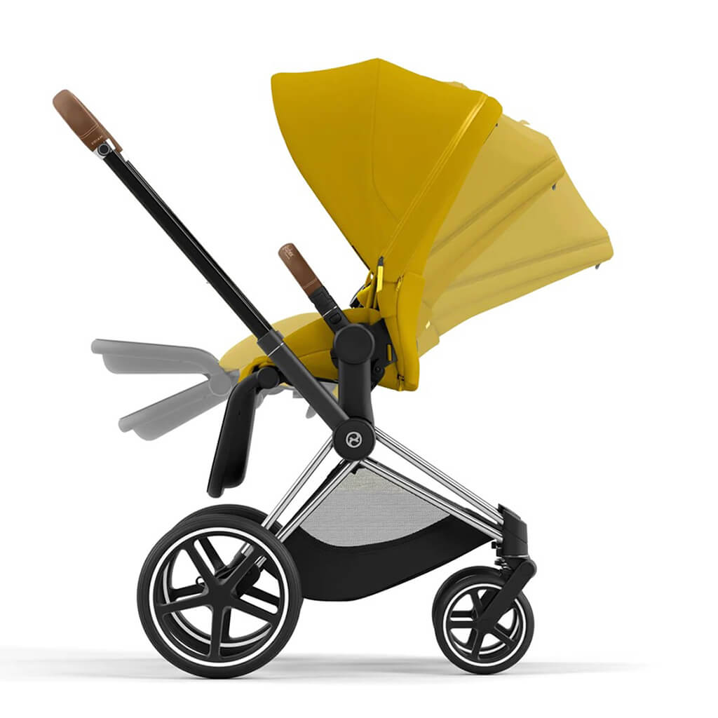 Color_Mustard Yellow | Cybex Priam 4 Complete Stroller Chrome/Brown | NINI and LOLI