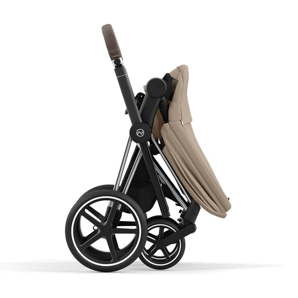 Color_Cozy Beige | Cybex Priam 4 Complete Stroller Chrome/Brown | NINI and LOLI