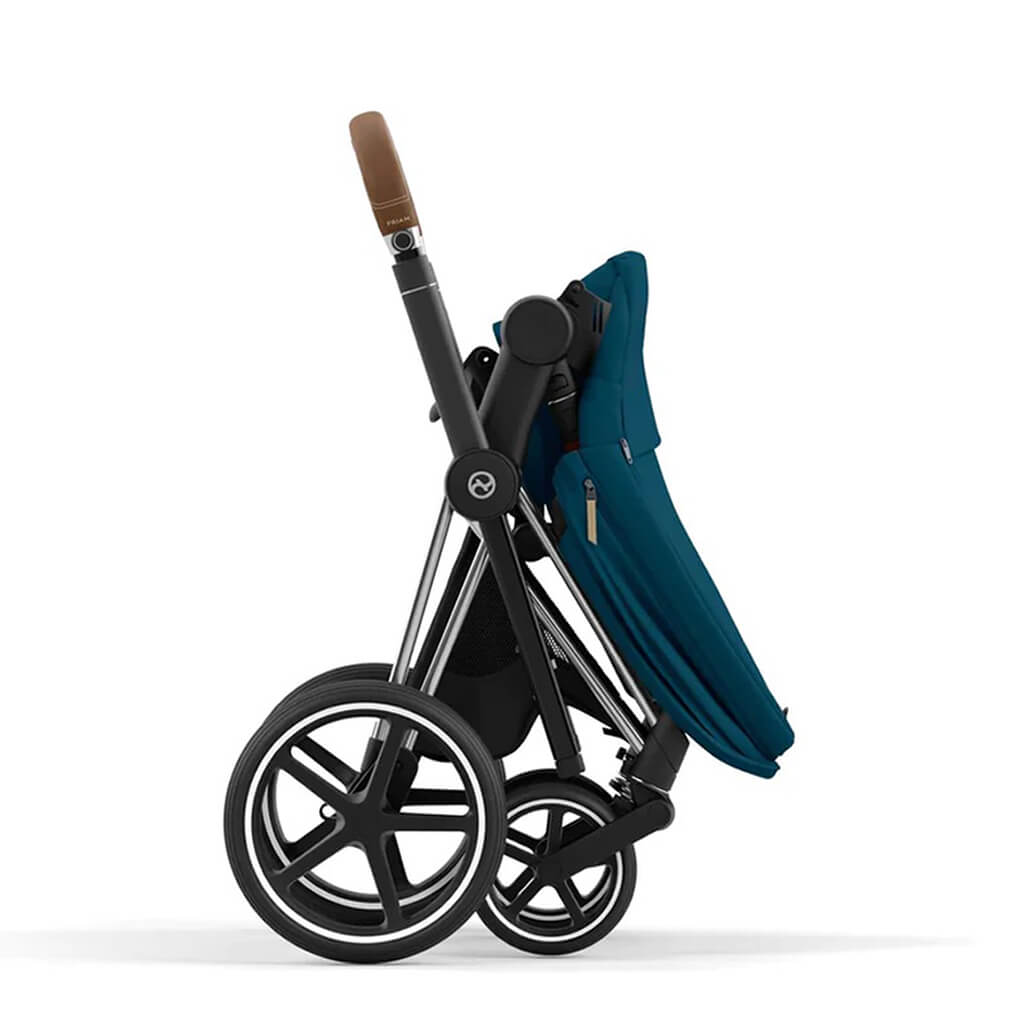 Color_Mountain Blue | Cybex Priam 4 Complete Stroller Chrome/Brown | NINI and LOLI