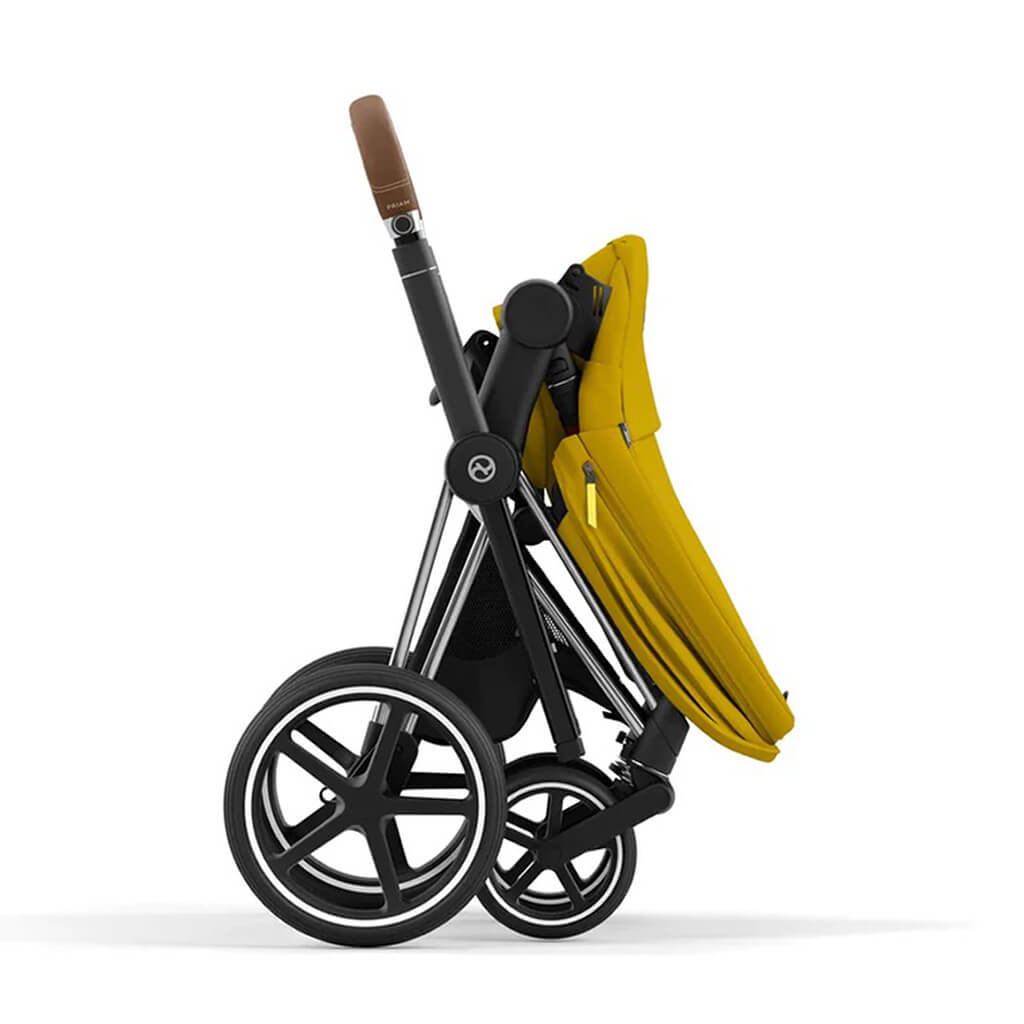 Color_Mustard Yellow | Cybex Priam 4 Complete Stroller Chrome/Brown | NINI and LOLI