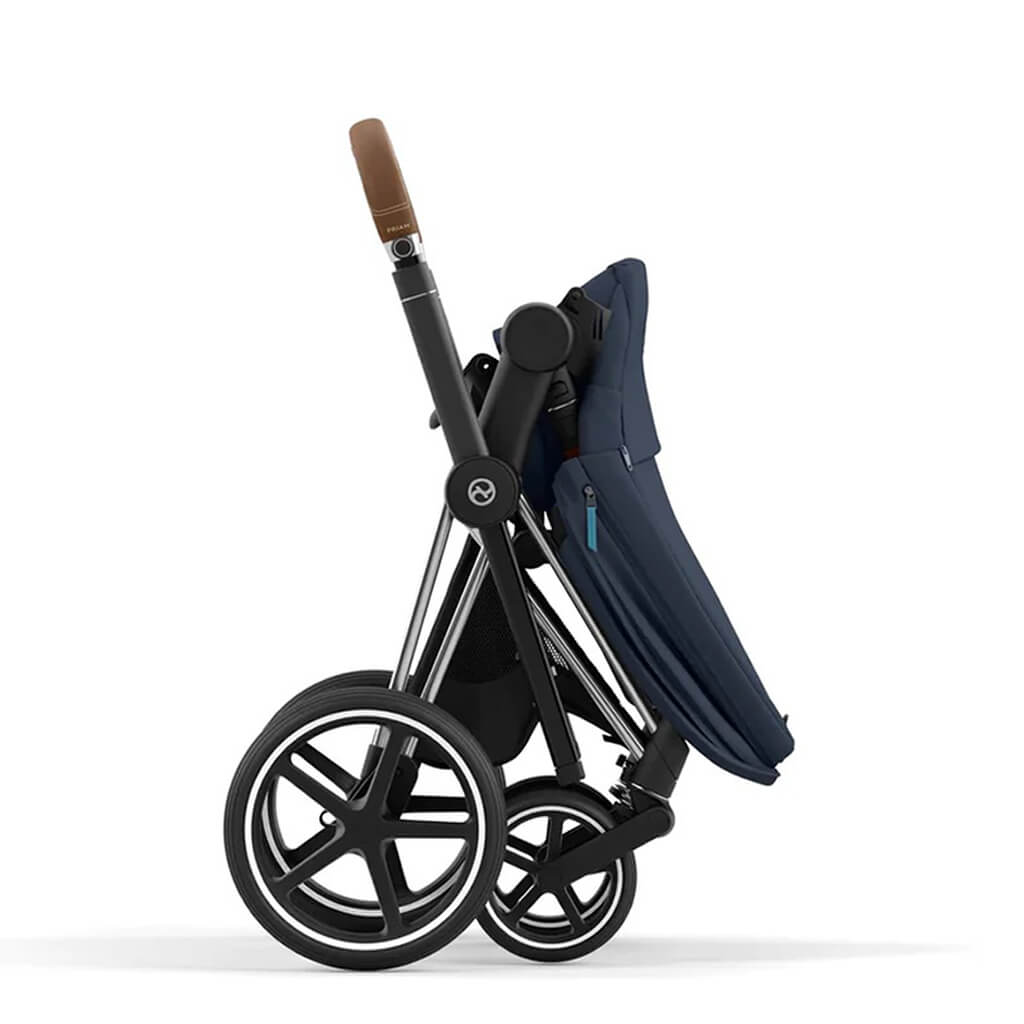 Color_Nautical Blue | Cybex Priam 4 Complete Stroller Chrome/Brown | NINI and LOLI