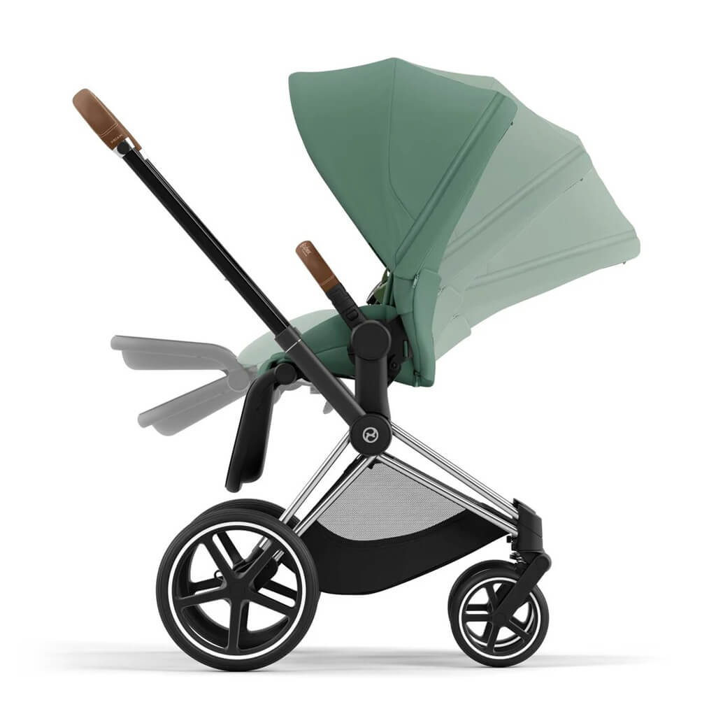 Color_Leaf Green | Cybex Priam 4 Complete Stroller Chrome/Brown | NINI and LOLI