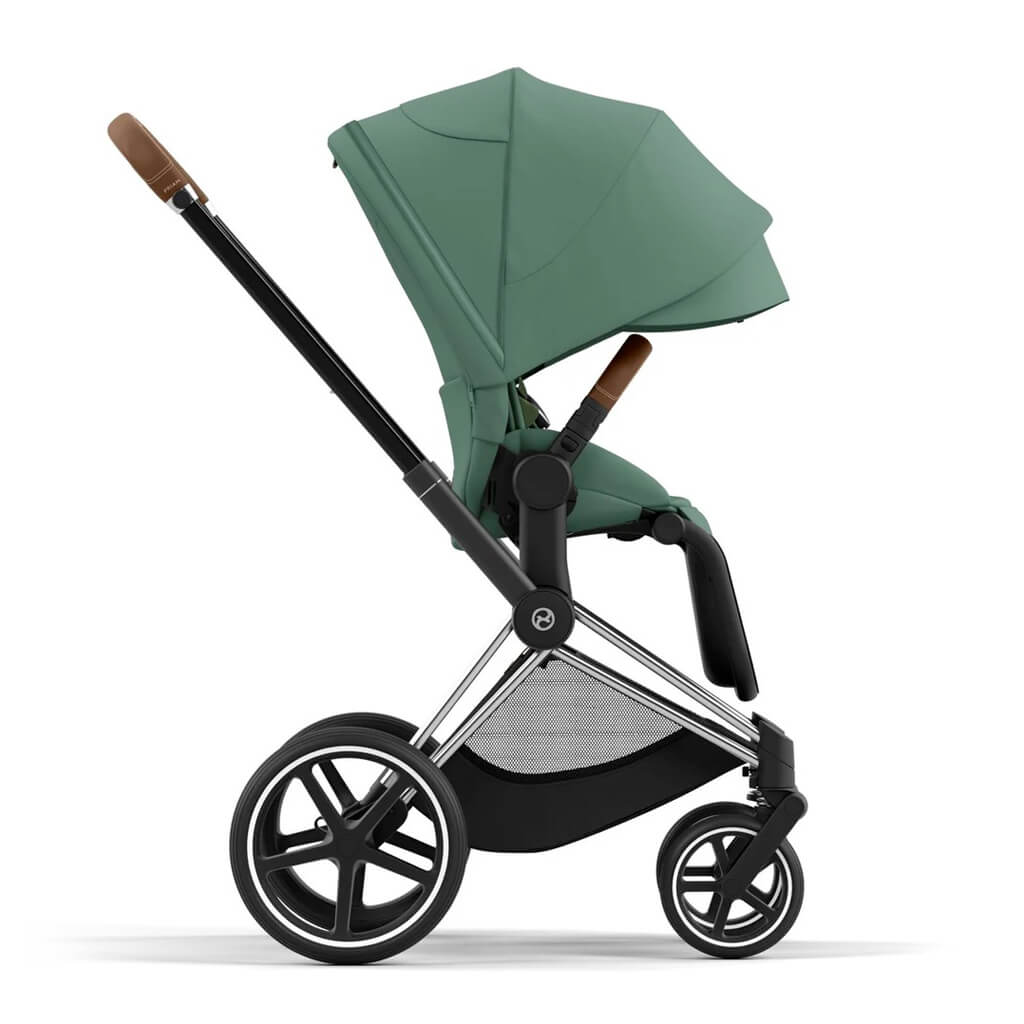 Color_Leaf Green | Cybex Priam 4 Complete Stroller Chrome/Brown | NINI and LOLI