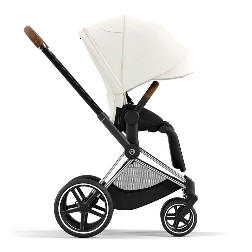 Color_Off White | Cybex Priam 4 Complete Stroller Chrome/Brown | NINI and LOLI