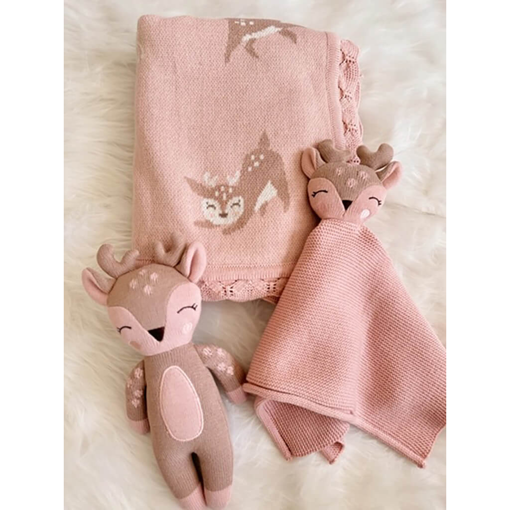 Fawn Knit Baby Blanket