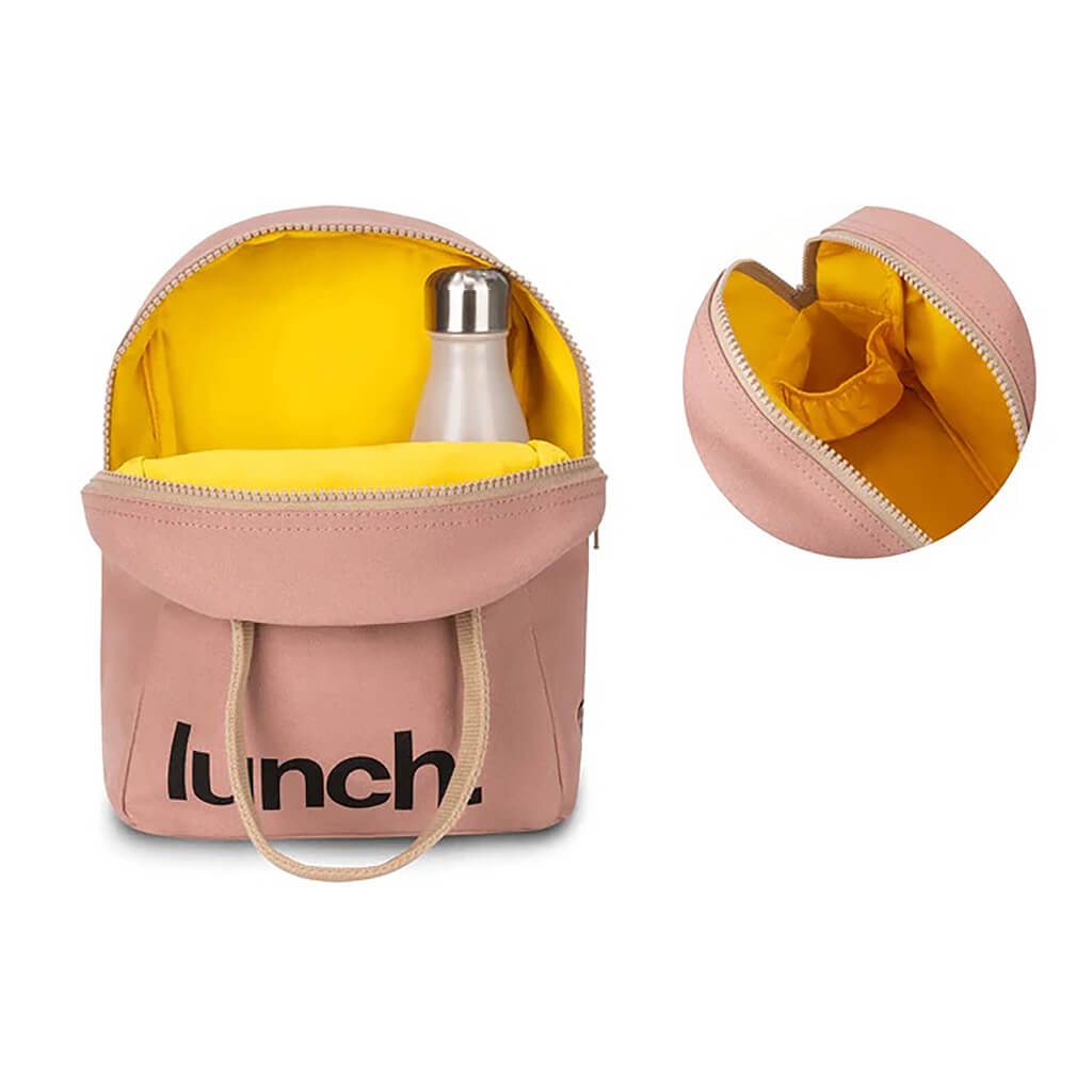 Zipper Lunch Bag - Mauve/Pink