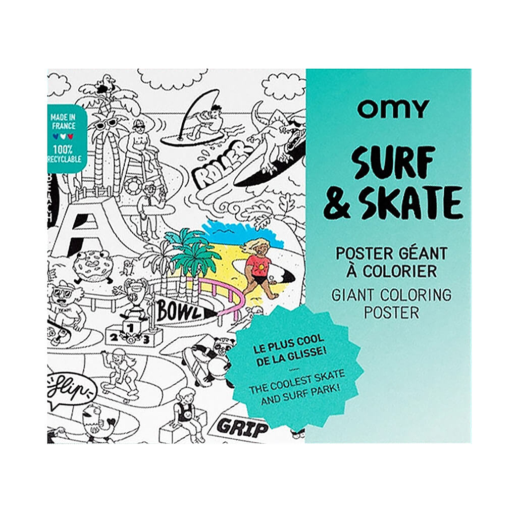 Giant Coloring Poster - Surf & Skate