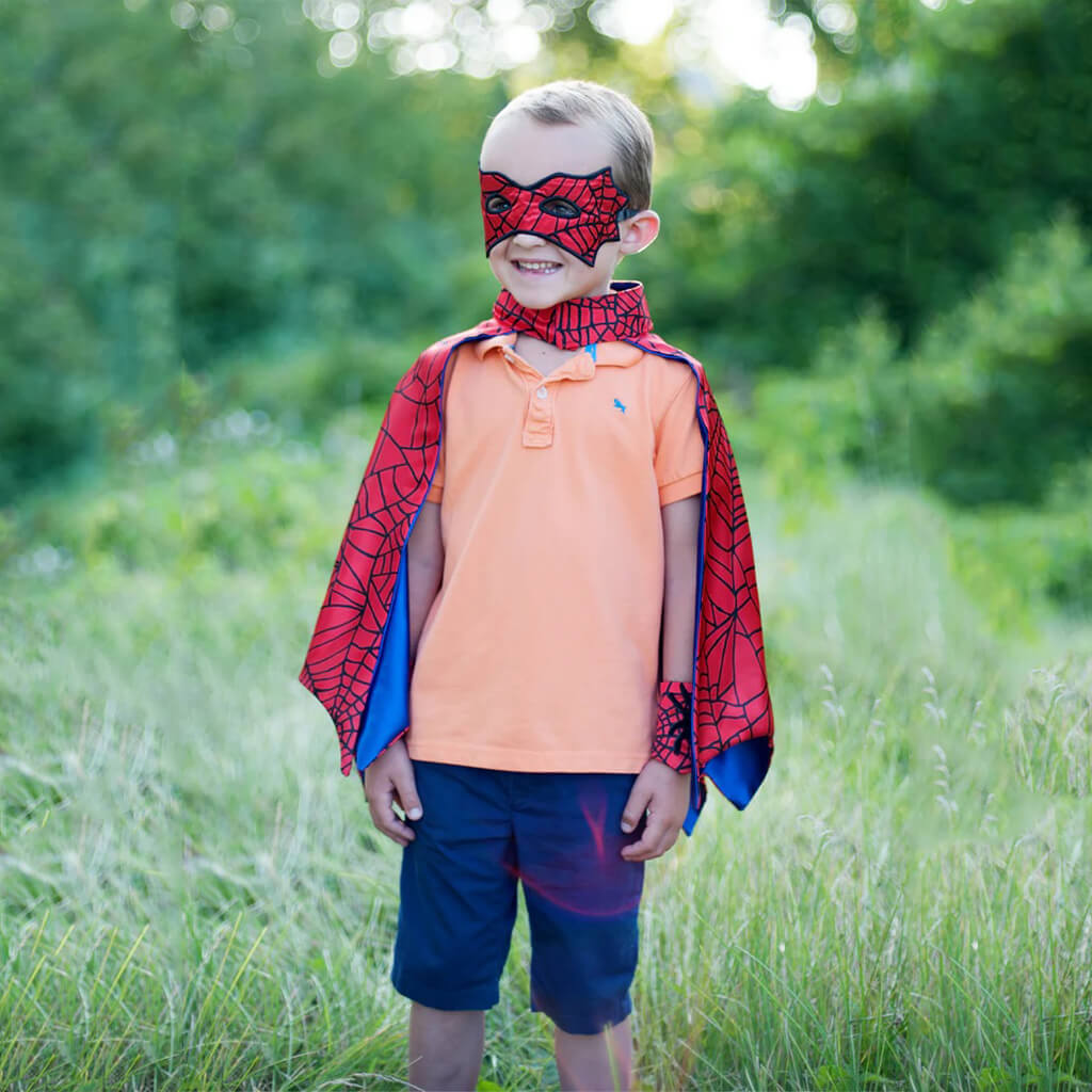 Spider Cape Set with Mask and Cuffs