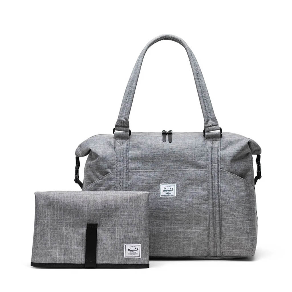 Strand Duffle Diaper Bag Raven Crosshatch