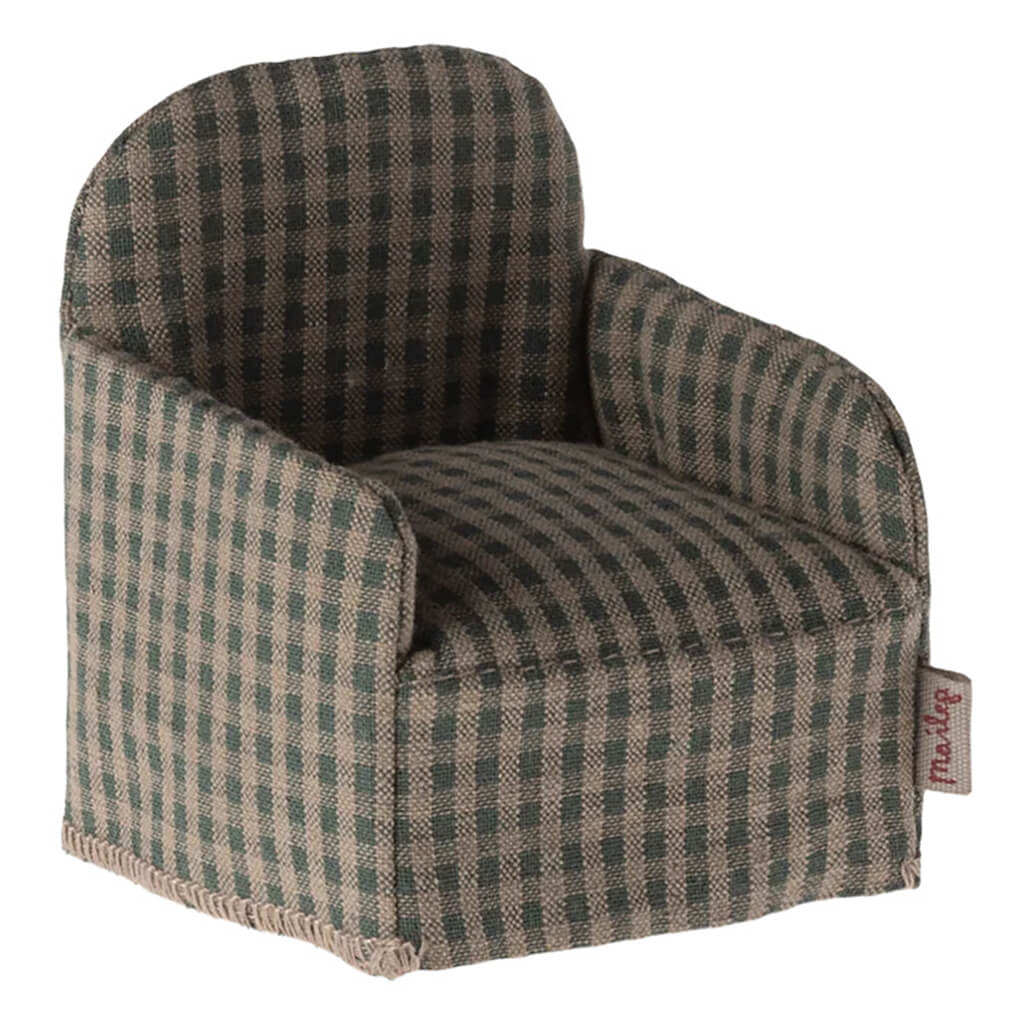 Mouse Chair - Green checker