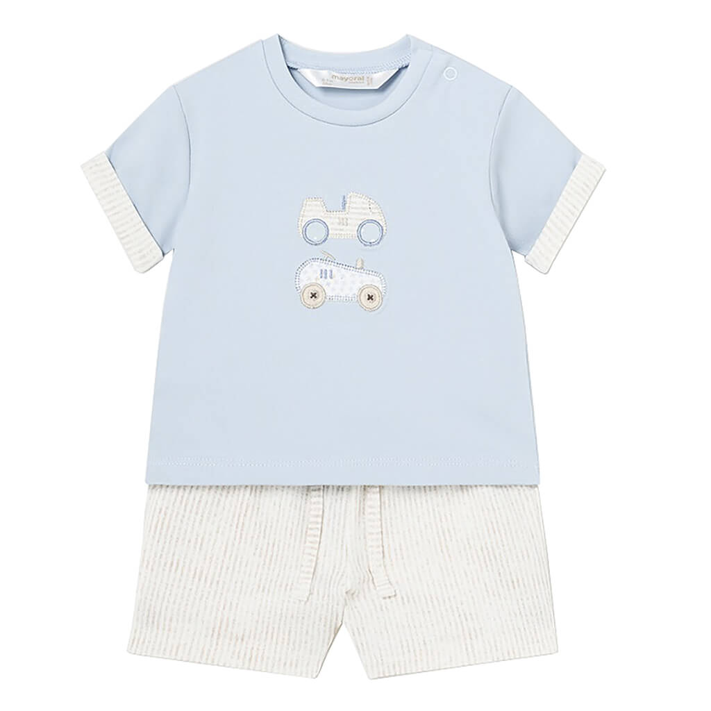 2 Pieces Knit Short Set Sky Bear