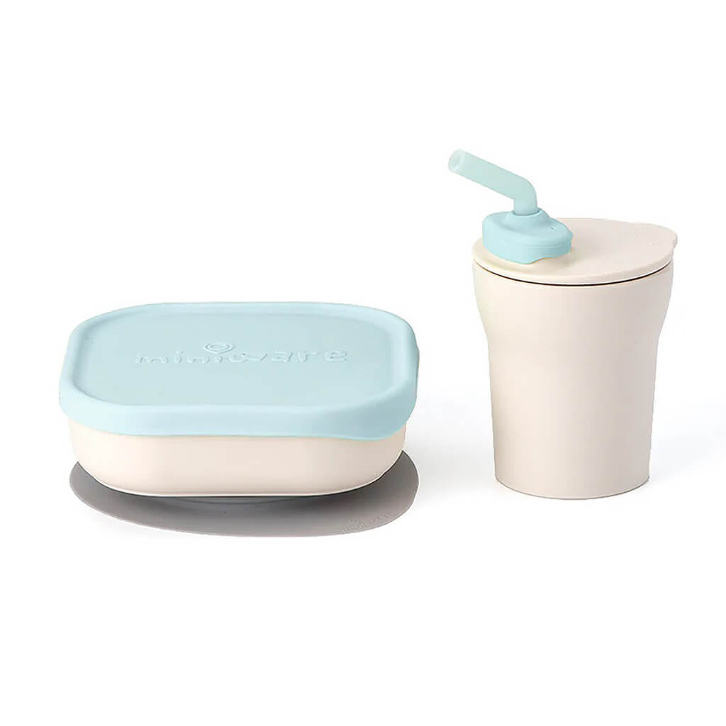 Sip & Snack All Stages Cup and Bowl Set - Vanilla + Aqua