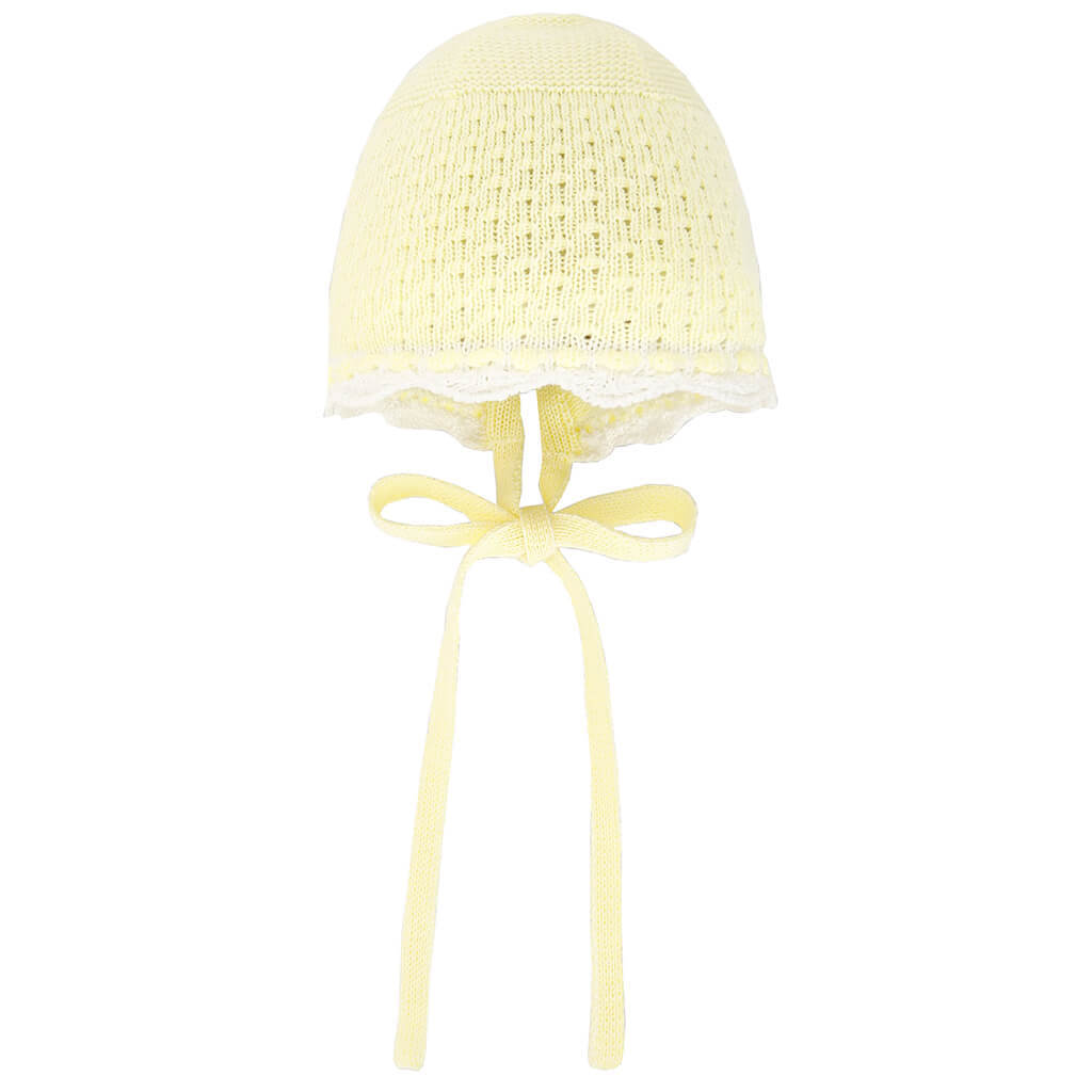 Paz Rodriguez Knit Bonnet Cigueña Yellow