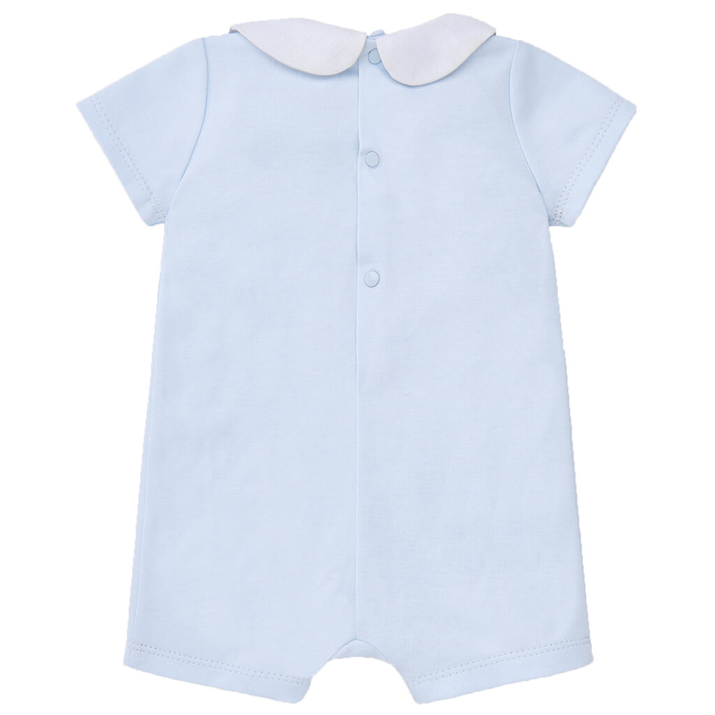 Paz Rodriguez Knit Romper Interlock V24 Chalk Blue White