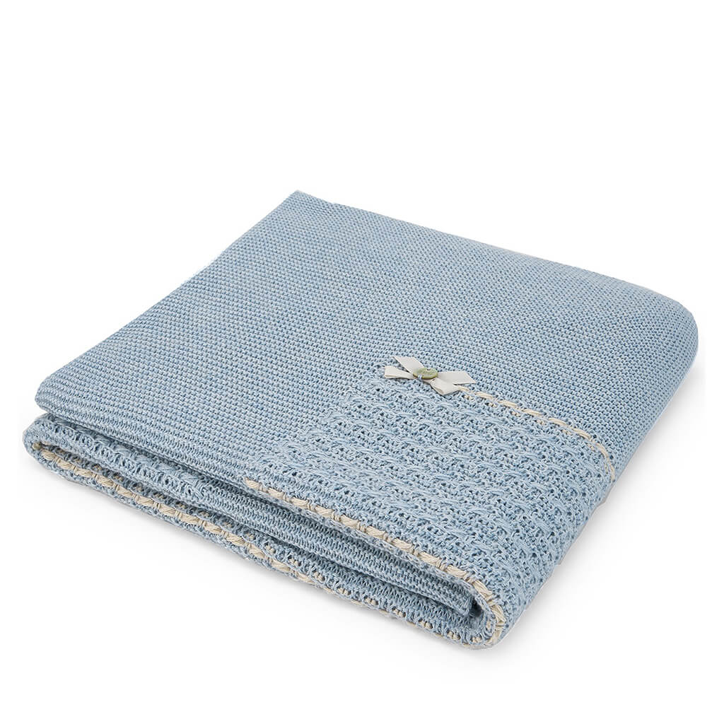 Knit Blanket Merlin Blue