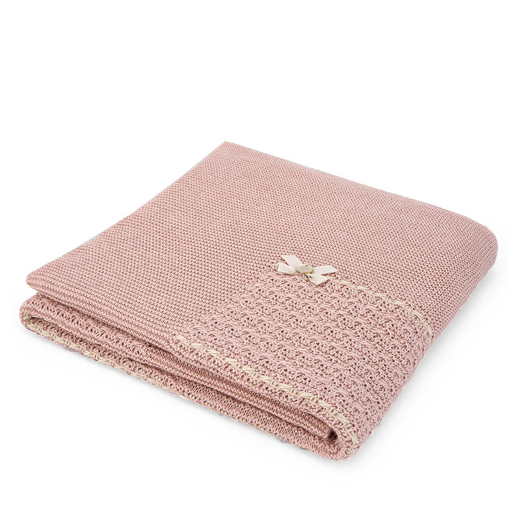 Knit Blanket Merlin Pink