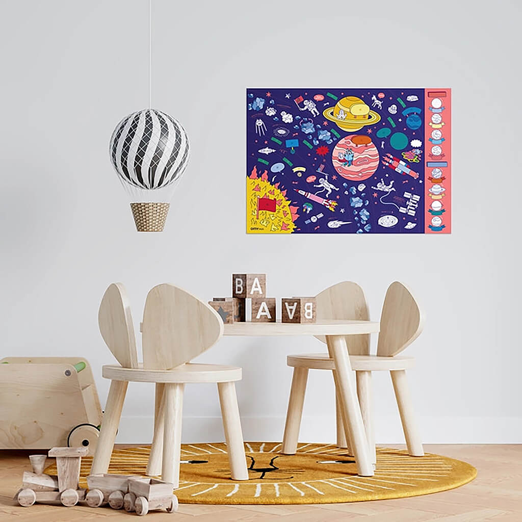 Sticker & Coloring Poster - Solar System