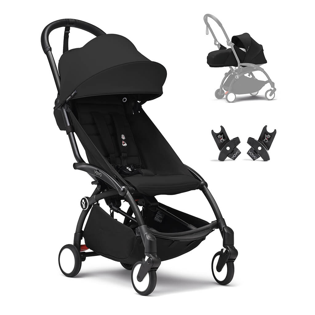 YOYO³ Stroller Bundle With Newborn And Car Seat Adaptor