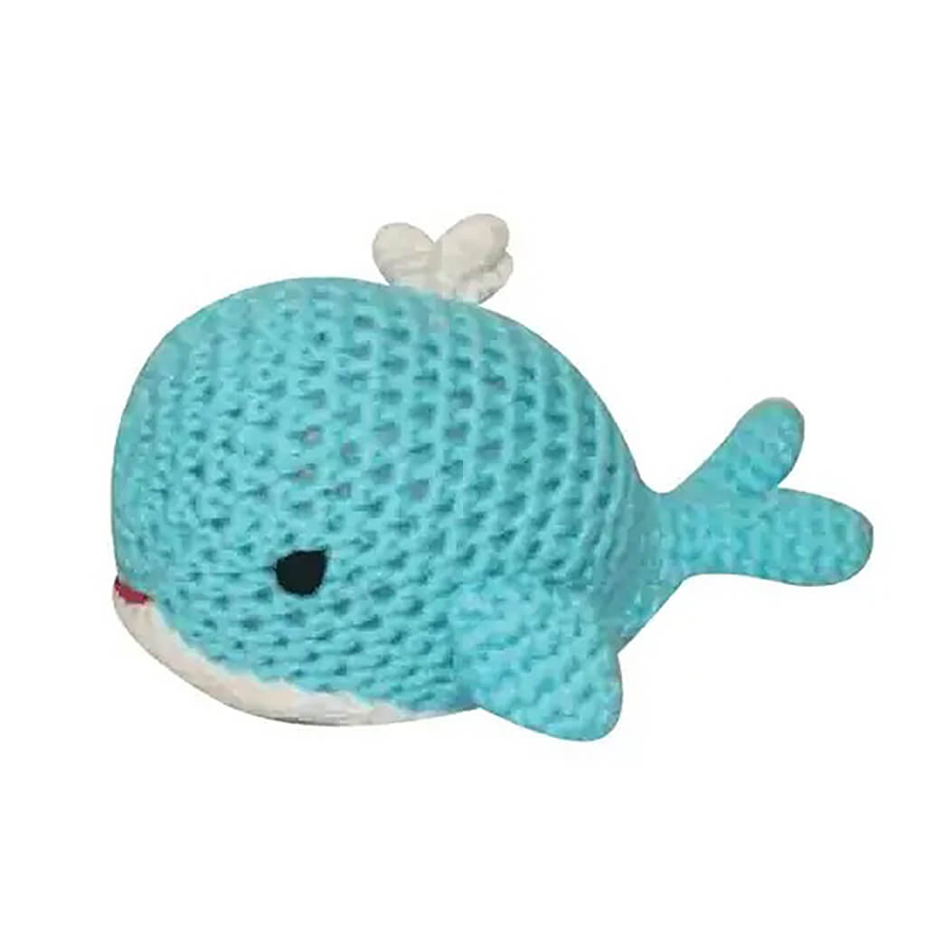 Whale Hand Crochet Rattle