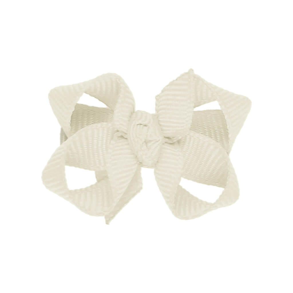 Infant Bow with Knot on Snap Clip 1.5"