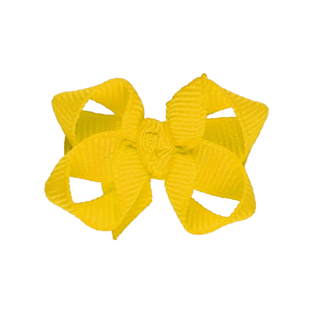 Infant Bow with Knot on Snap Clip 1.5"