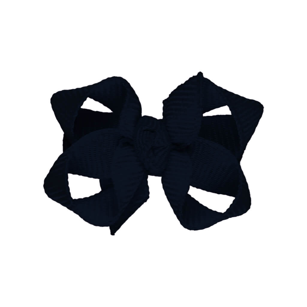 Infant Bow with Knot on Snap Clip 1.5"