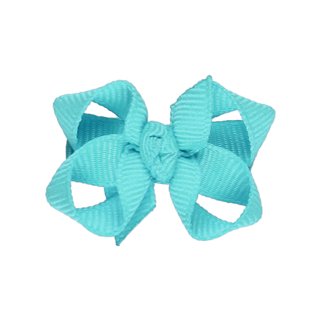 Infant Bow with Knot on Snap Clip 1.5"