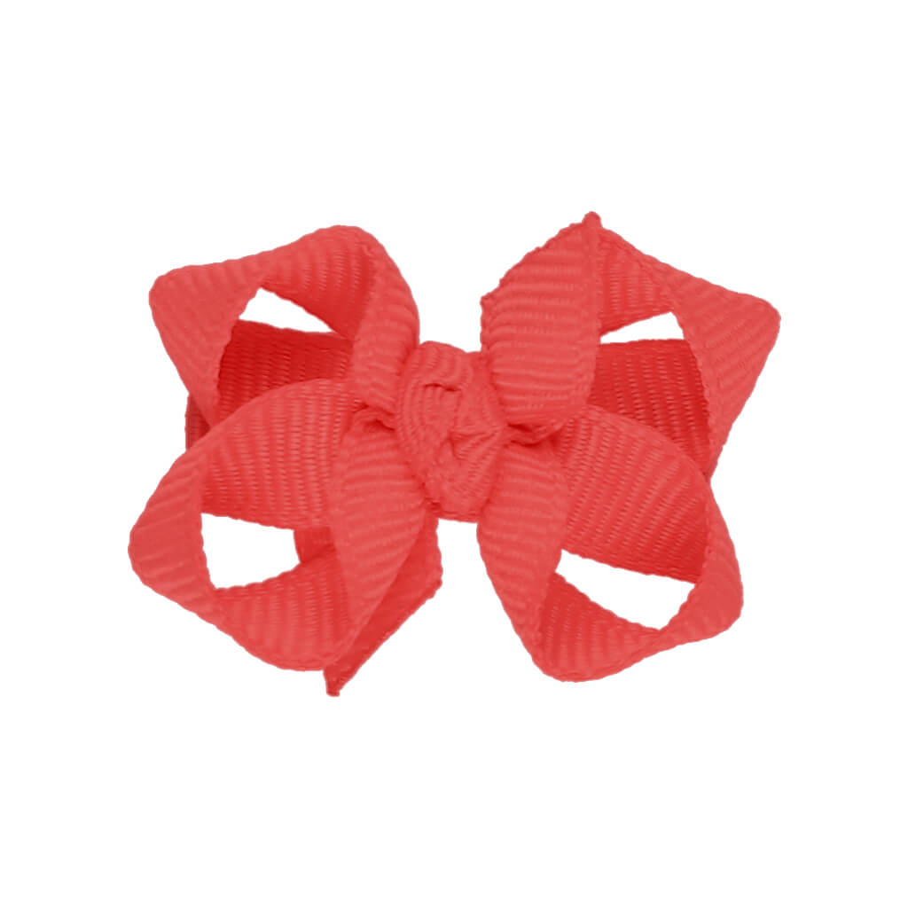 Infant Bow with Knot on Snap Clip 1.5"