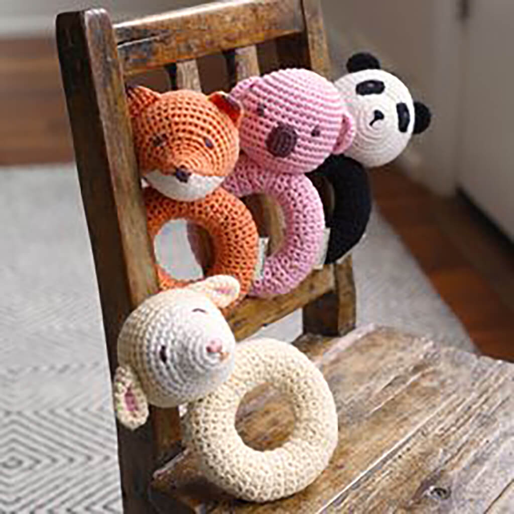 Crochet Ring Rattle Lamb