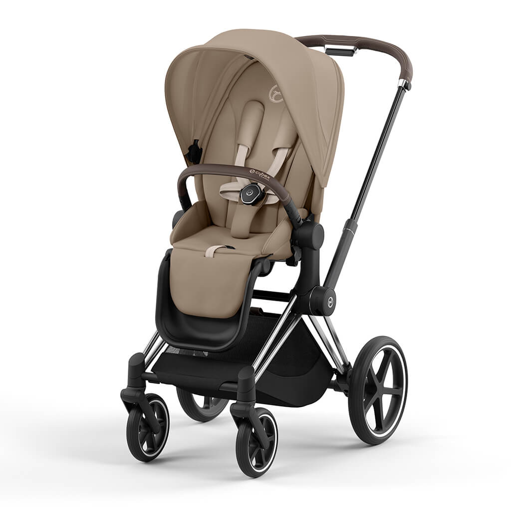 Color_Cozy Beige | Cybex Priam 4 Complete Stroller Chrome/Brown | NINI and LOLI