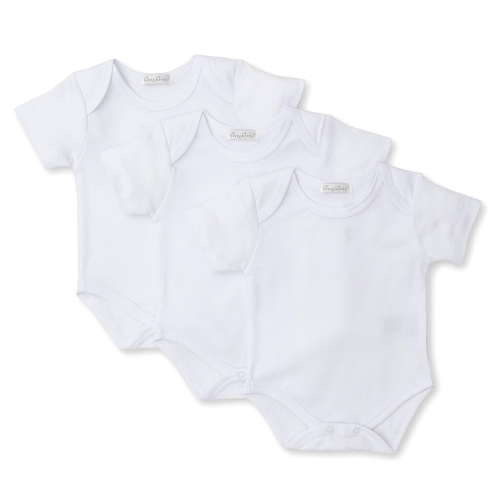 Kissy Kissy 3-Pack Short Sleeve Body White