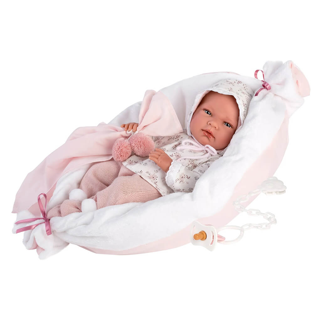 Newborn Doll Nikki with Blanket and Cushion