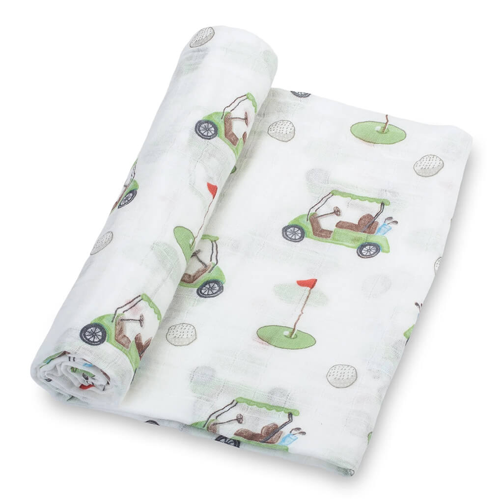 Muslin Swaddle Blanket Golf A Round