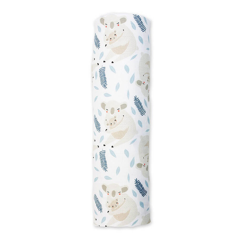 Cotton Muslin Swaddle Blanket Koala