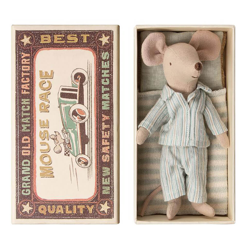 MAILEG BIG BROTHER MOUSE IN BOX DOLL PAJAMAS