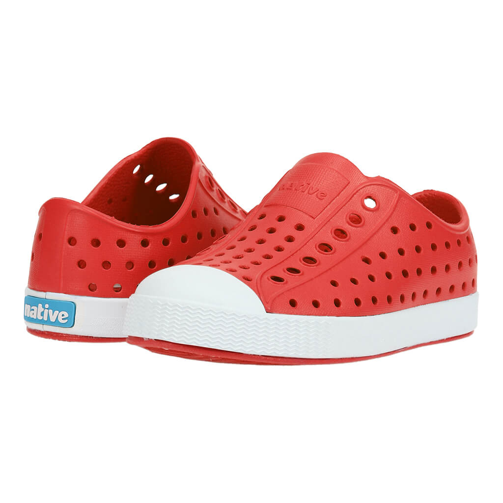 Native Jefferson Shoes Torch Red/Shell White