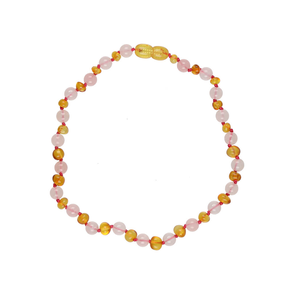 Amber Necklace Honey/Quartz